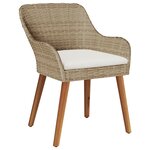 vidaXL Ensemble de salle à manger de jardin 3 pièces en rotin polybeige
