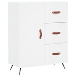 vidaXL Buffet haut Blanc 69 5x34x180 cm Bois d'ingénierie