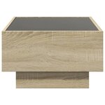 vidaXL Table basse avec LED chêne sonoma 70x50x30 cm bois d'ingénierie