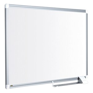 Tableau blanc Maya New Generation, magnétique, surface en acier laqué, cadre en aluminium gris, 900 x 600 mm