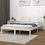 vidaXL Cadre de lit Blanc Bois de pin massif 140x190 cm