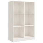 vidaXL Bibliothèque Blanc 70x33x110 cm Bois de pin massif