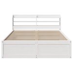 vidaXL Cadre de lit avec tête de lit blanc 150x200 cm bois pin massif