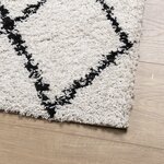 vidaXL Tapis shaggy à poils longs moderne crème et noir 120x170 cm