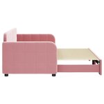 vidaXL Lit de jour avec lit gigogne rose 80x200 cm velours