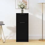 vidaXL Buffet noir 30x30x70 cm bois d'ingénierie