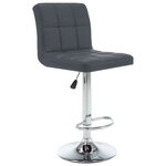 vidaXL Tabourets de bar lot de 2 gris similicuir