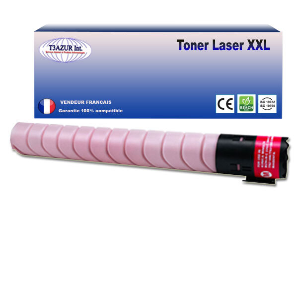 Toner compatible avec ricoh aficio mpc2011sp  mpc2503sp  mpc2503zsp  mpc2504sp magenta -9 500 pages - t3azur