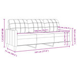 vidaXL Canapé à 3 places Gris clair 180 cm Velours