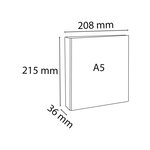 Classeur Personnalisable Rigide 3 Poches Kreacover - 2 Anneaux En D 20mm - A5 - Blanc - X 10 - Exacompta