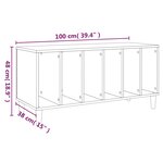vidaXL Armoire à disques chêne fumé 100x38x48 cm bois d'ingénierie