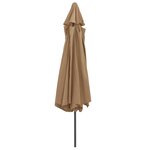 vidaXL Parasol d'extérieur avec mât en métal 390 cm taupe