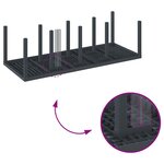 vidaXL Ensemble de Salle à Manger de Jardin de 11 Pièces avec Coussins Anthracite Rattan Synthétique