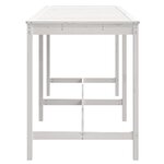 vidaXL Table de jardin blanc 203 5x90x110 cm bois massif de pin