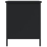 vidaXL Banc de rangement noir 40x42 5x50 cm bois d'ingénierie