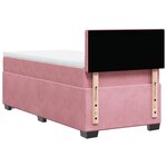 vidaXL Sommier à lattes de lit avec matelas Rose 90x190 cm Velours