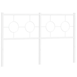 vidaXL Tête de lit métal blanc 135 cm