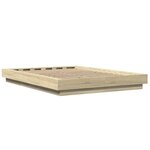 vidaXL Cadre de lit chêne sonoma 135x190 cm bois d'ingénierie