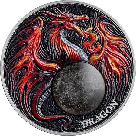 Pièce de monnaie en Argent 10 Cedis g 62.2 (2 oz) Millésime 2024 Chronicles of Fire DRAGON