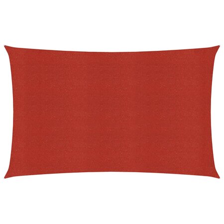 vidaXL Voile d'ombrage 160 g/m² Rouge 3x4 m PEHD