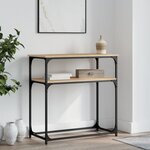 vidaXL Table console chêne sonoma 75x35 5x75 cm bois d'ingénierie