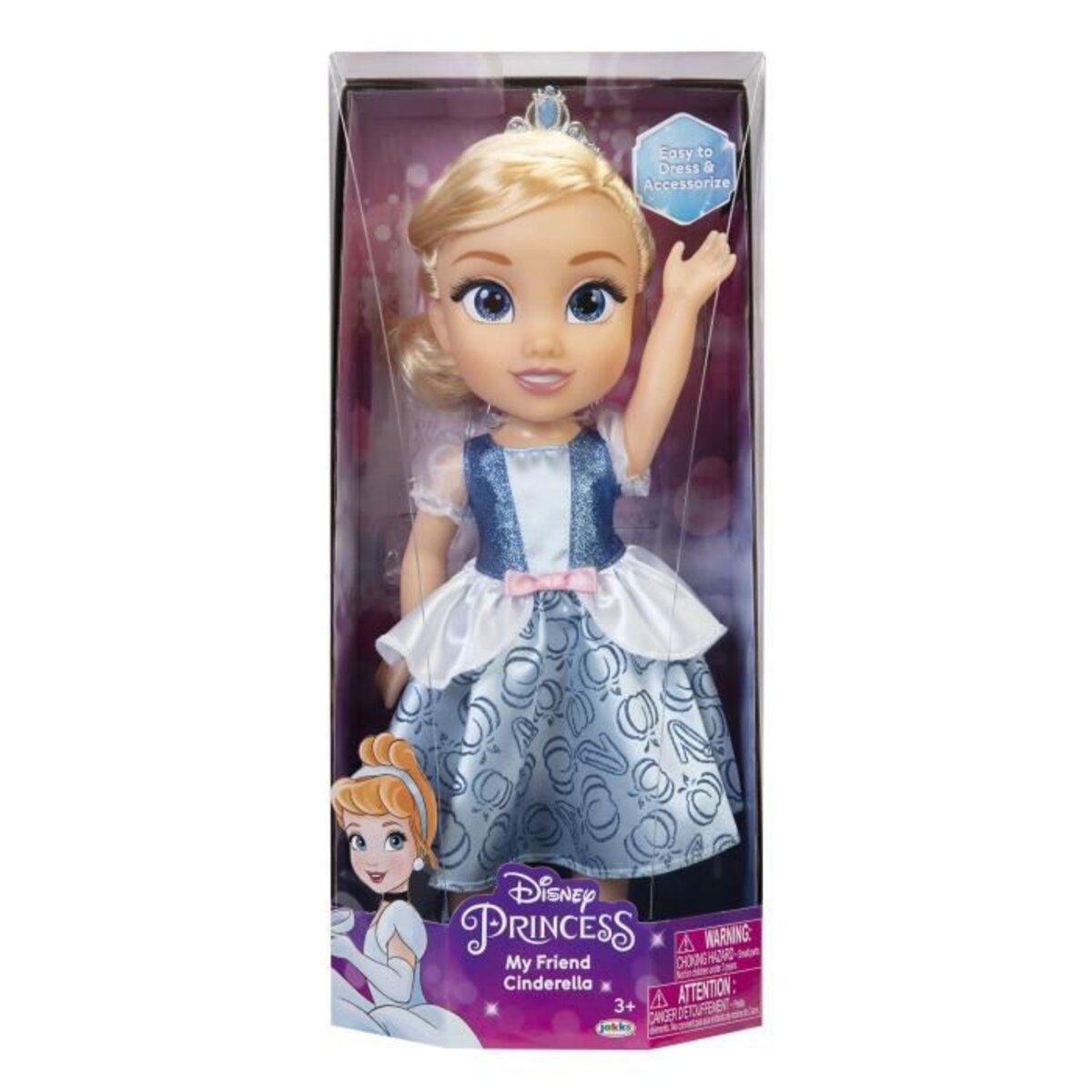 Verre paille Cendrillon Disney Cinderella princesse plastique bleu