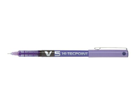 Stylo roller Hi-Tecpoint V5 Encre liquide Pte Fine Violet PILOT