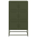 vidaXL Buffet vert olive 68 5x38 5x123 5 cm acier