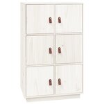vidaXL Buffet haut Blanc 67x40x108 5 cm Bois massif de pin