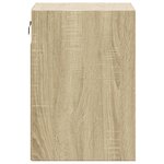 vidaXL Tables de chevet murales avec lumières LED 2 Pièces chêne sonoma