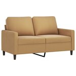 vidaXL Ensemble de canapés 3 Pièces avec coussins Marron Velours