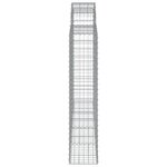 vidaXL Paniers à gabions arqués 18 Pièces 200x30x140/160 cm Fer galvanisé