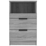 vidaXL Tables de chevet 2 Pièces Sonoma gris Bois d'ingénierie