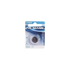 Blister de 1 pile bouton lithium CR2016 ANSMANN