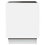 vidaXL Table basse avec LED infini blanc 50x50x50 cm