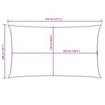vidaXL Voile de parasol tissu oxford rectangulaire 2x4 5 m taupe