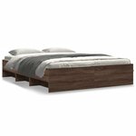 vidaXL Cadre de lit sans matelas chêne marron 150x200 cm