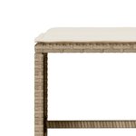 vidaXL Salon de jardin avec coussins 4 Pièces beige résine tressée