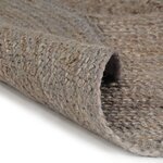 vidaXL Tapis fait à la main Jute Rond 150 cm Gris