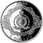 Pièce de monnaie en argent 1 dollar g 31.1 (1 oz) millésime 2023 nikola tesla niagara falls