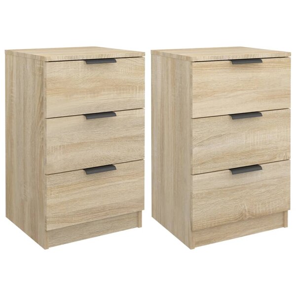 vidaXL Tables de chevet 2 Pièces Chêne sonoma 40x36x65 cm