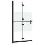 vidaXL Paroi de douche pliable Verre ESG demi-dépoli 100x190 cm
