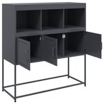 vidaXL Buffet anthracite 100 5x39x107 cm acier laminé à froid