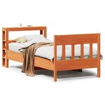 vidaXL Cadre de lit sans matelas cire marron 90x190 cm bois pin massif