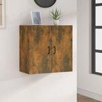 vidaXL Armoire murale Chêne fumé 60x31x60 cm Bois d'ingénierie