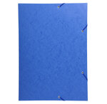 Chemise À Élastique 3 Rabats Carte Lustrée 600gm2 - A3 - Bleu - X 5 - Exacompta