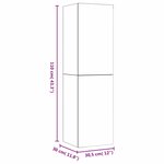 vidaXL Meuble TV mural Sonoma gris 30 5x30x110 cm