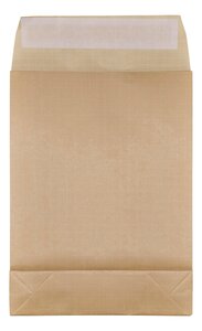 Lot de 100 enveloppes pochettes kraft armé à soufflet marron 280 x 365 + 70 mm