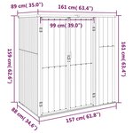 vidaXL Abri à outils de jardin anthracite 161x89x161cm acier galvanisé