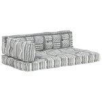 vidaXL Coussin de canapé palette Gris Tissu Patchwork